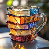 Taza Única Hecha a Mano 3D de Felicidad para Entusiastas de la Lectura