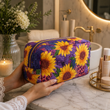 Bolsa de Maquillaje Acolchada con Encanto Solar