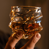 Vaso de Whisky de Cristal Japonés Arashi Gold