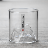 Vaso de Whisky de Cristal Japonés Monte Fuji