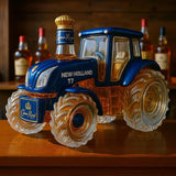Botella clásica de whisky con diseño de tractor New Holland T7