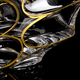 Vaso de Whisky de Cristal Japonés Arashi Gold
