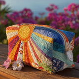 Bolsa de Maquillaje Acolchada Boho Rays