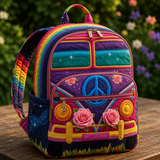 Mochila Boho — Arcoíris y Rosas