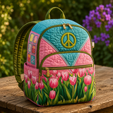 Mochila Boho — Tulipanes y Paz