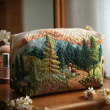 Bolsa de Maquillaje Acolchada Bosque Eterno
