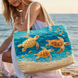 Bolso de Playa Hecho a Mano | Costa de Tortuga Dorada