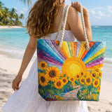 Bolso de playa hecho a mano | Sol del arcoíris