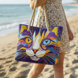 Catitude - Bolsa de playa hecha a mano
