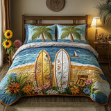 Juego de cama de 3 piezas con acolchado - Brisa Tropical