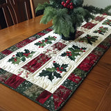 Caminito de mesa acolchado con campanitas