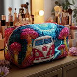 Bolsa de Maquillaje Acolchada de Hongos Mágicos
