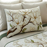 Diseño de flores de Magnolia Funda de Cojín