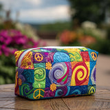 Bolsa de Maquillaje Acolchada Peace Vibe