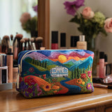 Bolso de Maquillaje Acolchado Camino de Colores