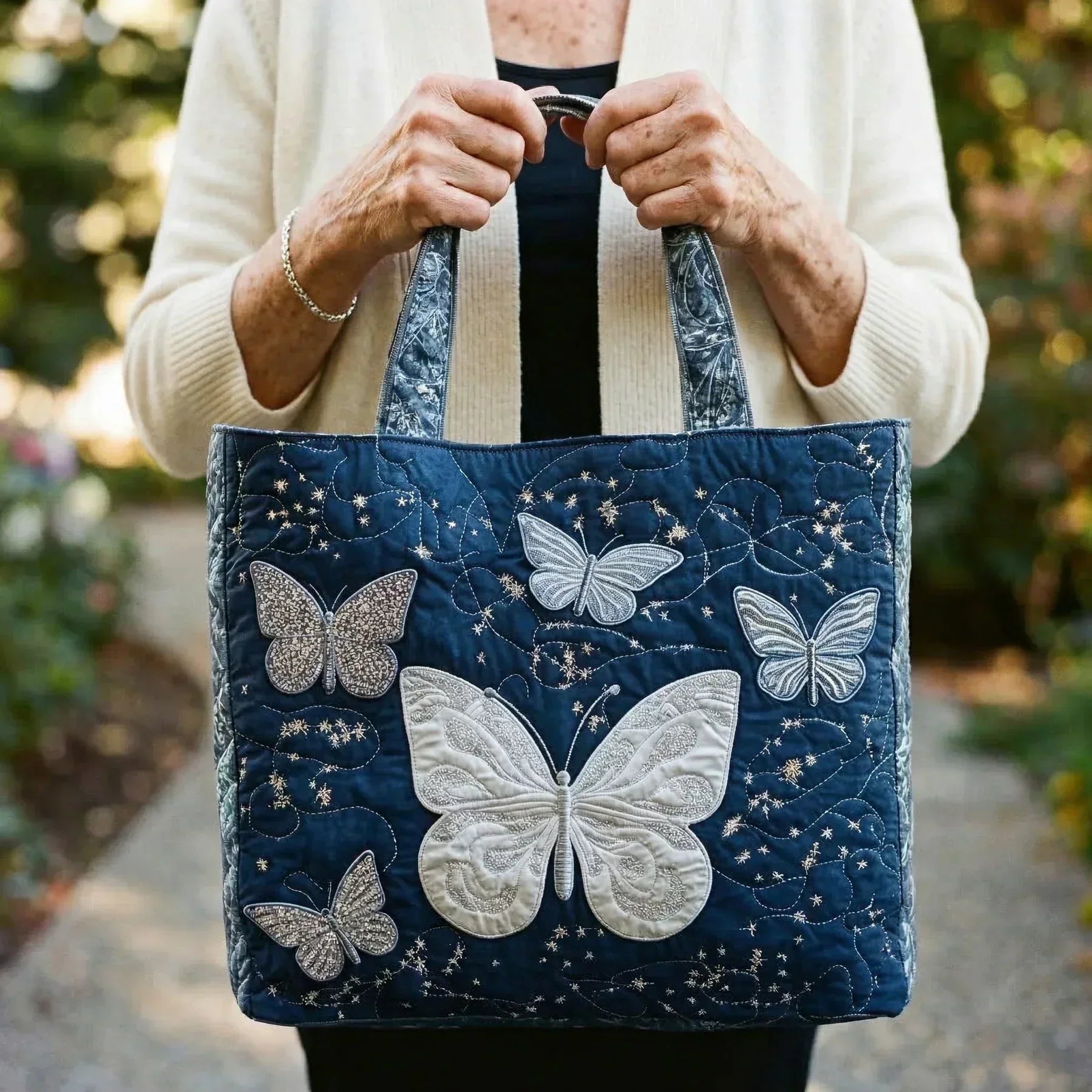 Bolsa Artesanal - Mariposa Plateada