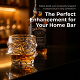 Vaso de Whisky de Cristal Japonés Arashi Gold